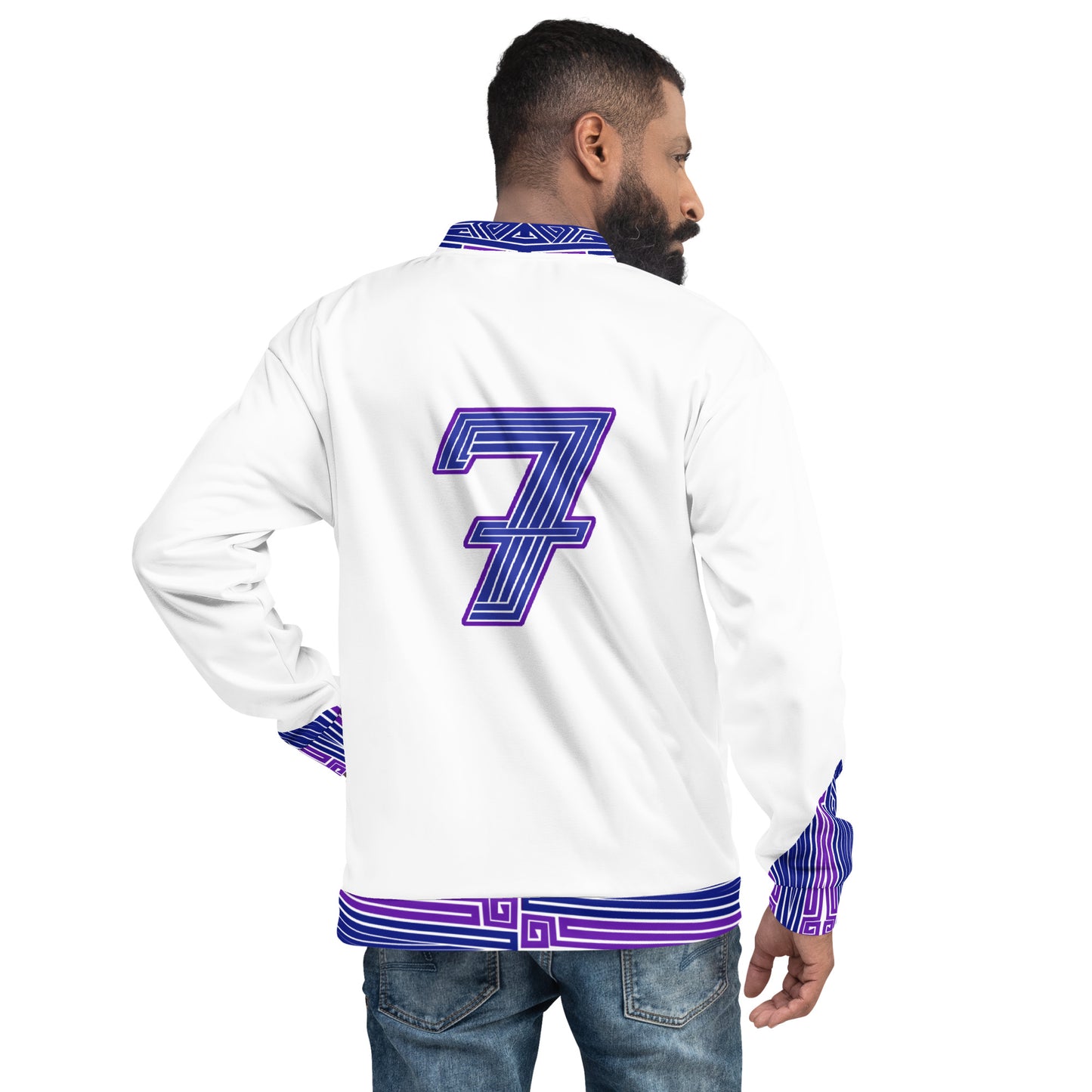 Veste Bombers All Over Unisexe "Blue Purple"