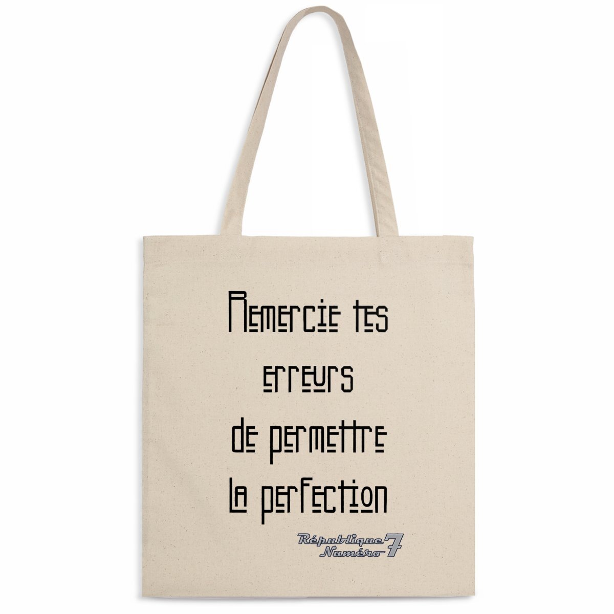 Totebag 100% Corton Bio "Tes erreurs permettent la perfection"