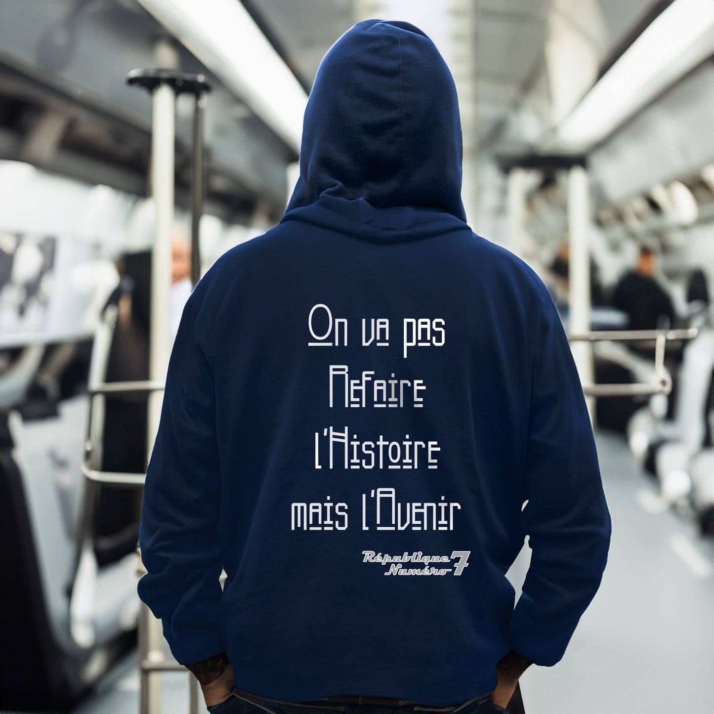 Sweat à Capuche Unisexe Bio -Drummer- "Refaire l'Avenir"