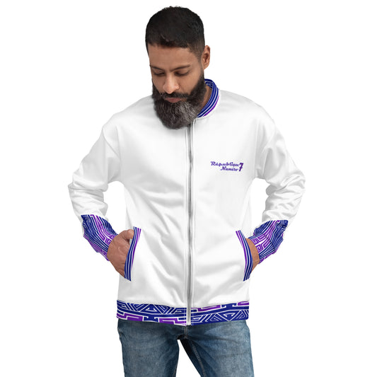 Veste Bombers All Over Unisexe "Blue Purple"