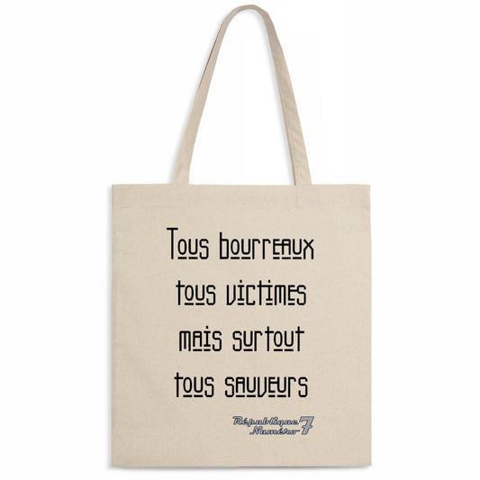 Totebag 100% Coton Bio "Tous Sauveurs"