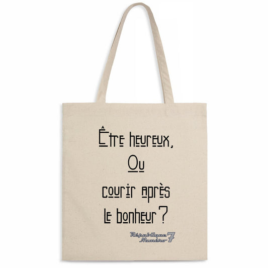 Totebag 100% Corton Bio "Être Heureux"