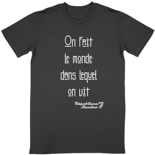 T-shirt Unisexe Conversion Bio "On fait le Monde"